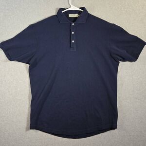 Collars & Co. Polo Shirt Pique Navy Blue XL 100% Cotton